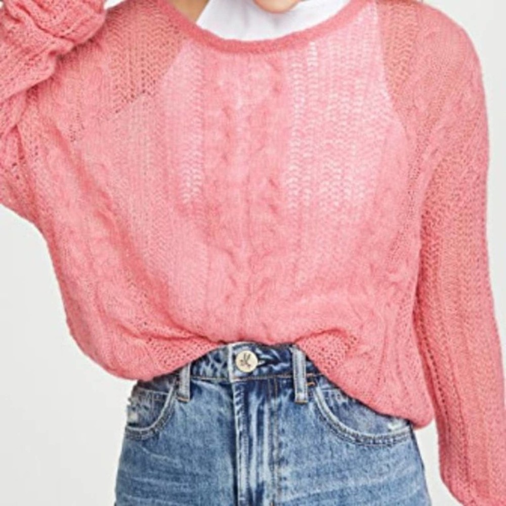 Free People Angel Soft Wool Blend Sweater Bubble Gum Pink Size XS NWOT - Picture 6 of 10